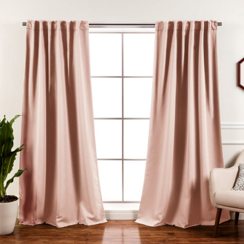 Ebern Designs Bantam Solid Blackout Thermal Rod Pocket Curtain Panels & Reviews | Wayfair