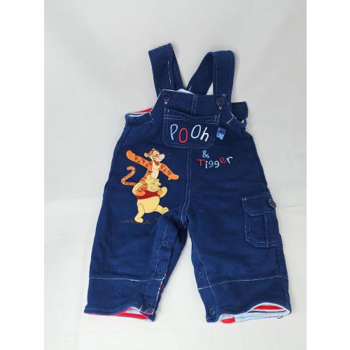 Vintage Disney Winnie the Pooh & Tigger Baby Overalls | Size 0-3 Months Denim Dungarees | Embroidered Infant Romper