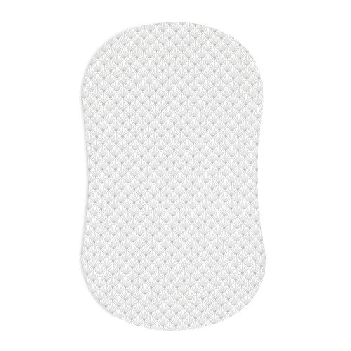 HALO BassiNest Fitted Sheet – 100% Cotton, Soft and Breathable Bassinet Sheet for Babies, 30” x 16” Pre-Shrunk Sheet, Pebble