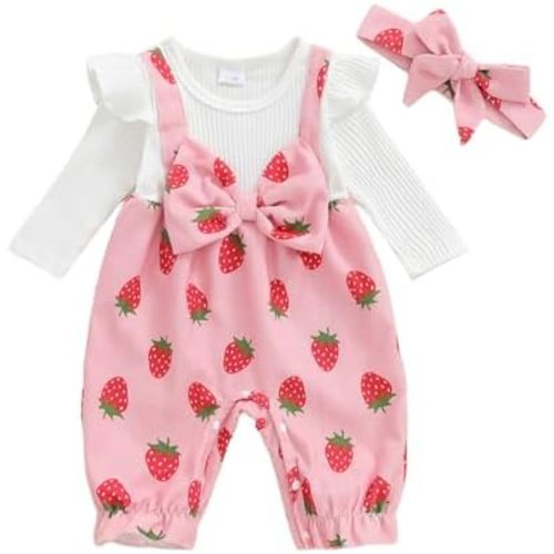 Newborn Baby Girl Clothes Fall Winter Ruffle Long Sleeve Romper Corduroy Jumpsuit Cute One Piece Outfit