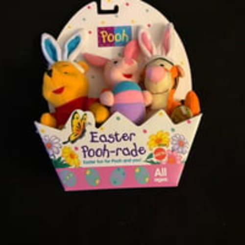 Vintage 1997 Mattel Disney Winnie the Pooh Easter Pooh-rade Plush Set