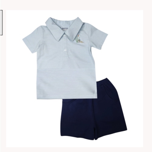 Ishtex Embroidered Mallard Boy Short Set - Ruffle Me This