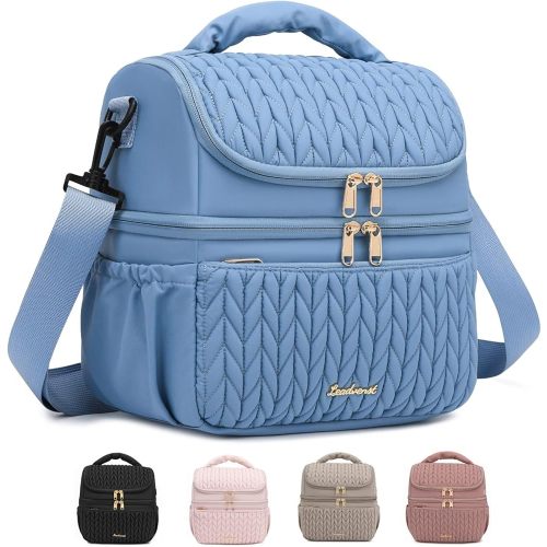 Breastmilk Cooler Bag - Large Capacity 12L & 10-Hour Insulated Bottle Cooler Bag with Detachable Divider for Tall Baby Bottles | Dual Deck Lunch Box for Women | Breast Pump Bags for Work