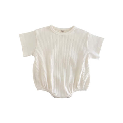 Ivory / Organic Ribbed T-Shirt Bubble