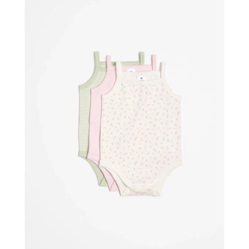 Target Baby Baby Organic Cotton Print Bodysuit 3 Pack - Kmart