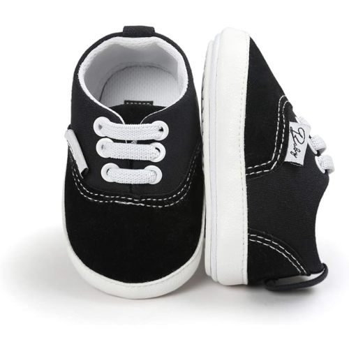 Infant Baby Boys Girls Canvas Sneaker Toddler Slip On Anti Skid Newborn First Walkers Candy Shoes for 0-18 Months