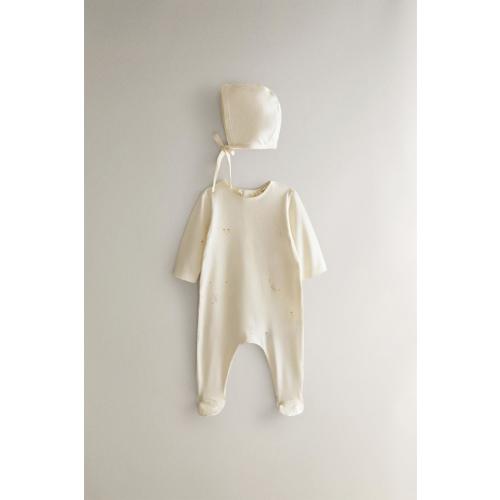 NEWBORN RABBITS AND FLOWERS SET - Oyster-white size 56 cm | ZARA