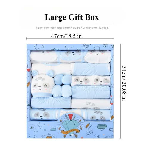 Unisex Baby Essentials Set, 18 Pieces, Suitable for Newborns