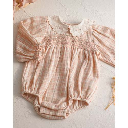 Callie Romper Pink Plaid
