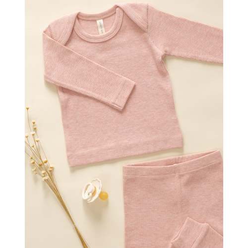Ribbed Tee And Legging Set Rose