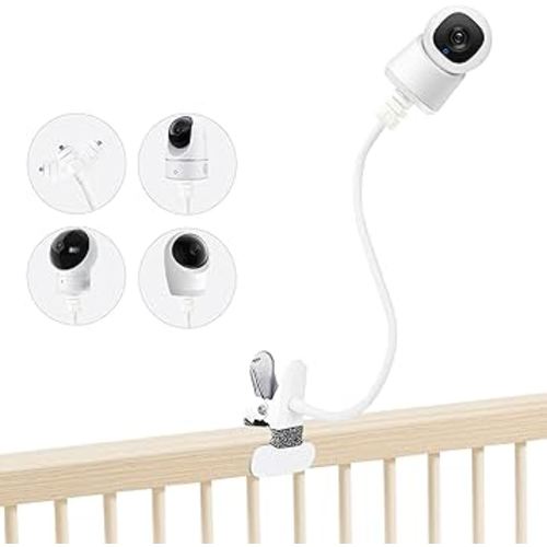 Baby Monitor Mount Holder Compatible with eufy Security Indoor Cam E30/C210/C220/E21/E220, Spaceview E110, Spaceview Pro E210, Spaceview S, T8417 /T8360/T8300, 16 inches Flexible Clip Mount