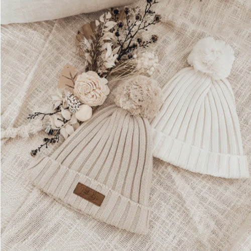 Chunky Ribbed Beanie - Honey Milk