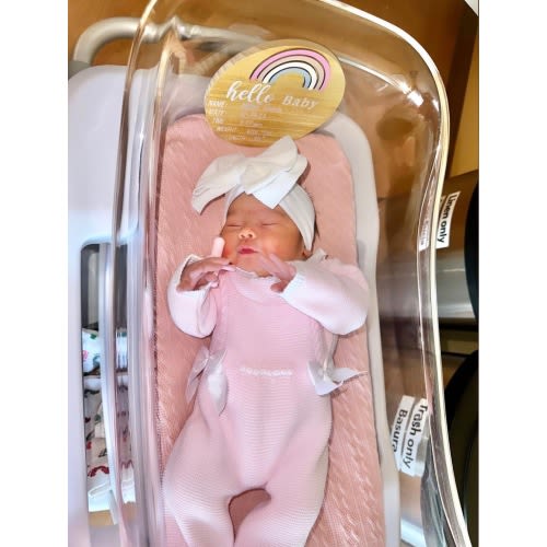 Double Bow Cable Knit Suspenders Style With Ruffle Collar Baby Knitted Romper in Pink and White