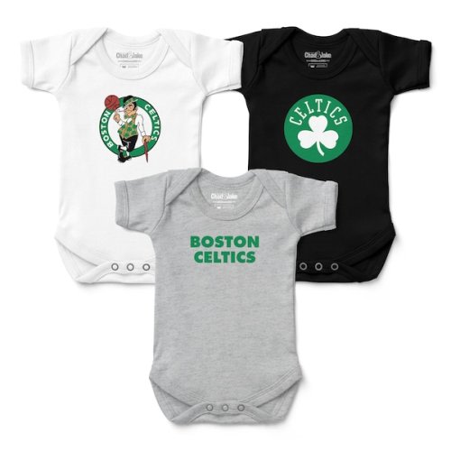 Infant Chad & Jake Boston Celtics Three-Pack Bodysuit Set