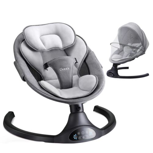 LAREX Baby Swing for Infants | Electric Bouncer for Babies,Portable Swing for Baby Boy Girl,Remote Control Indoor Baby Rocker with 5 Sway Speeds,1 Seat Positions,10 Music and Bluetooth - TikTok Shop