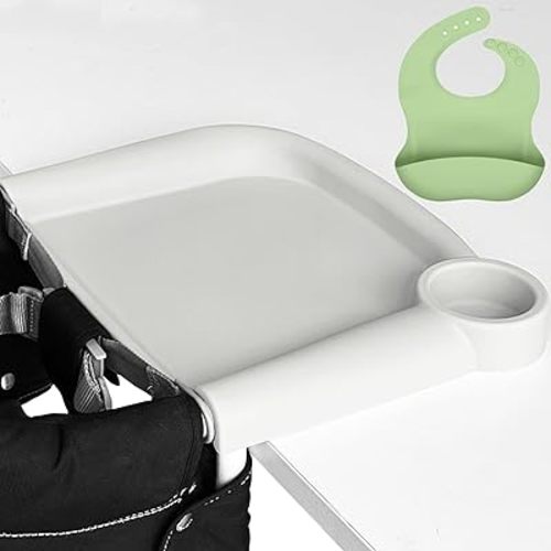 Silicone Baby Dining Tray Compatible with ingl-ES-ina Fast Table Chair for Ch-ic-co Fastlock Hook-on Chair Upgrade Suction Cup Design Fills The Gap Between The Tray and The Counter