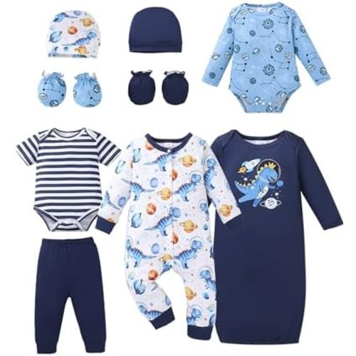 NZRVAWS Preemie Newborn Baby Clothes Infant Essential Must Have Bodysuit Layette Set 11 Piece Preemie-18 Months
