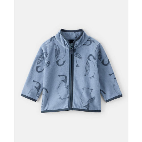 Baby Boy Penguin Microfleece Zip-Up Jacket - Blue - OshKosh B'gosh | Carter's