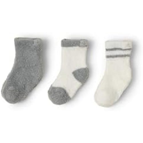 Barefoot Dreams Unisex Baby Cozychic Lite Infant 3 Pack Sock SetSock Set