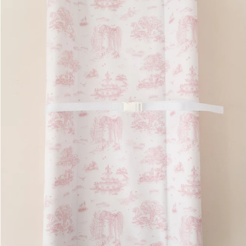 Spring Toile Pink Contour Change Pad | The Gilded Bird – The Gilded Bird US