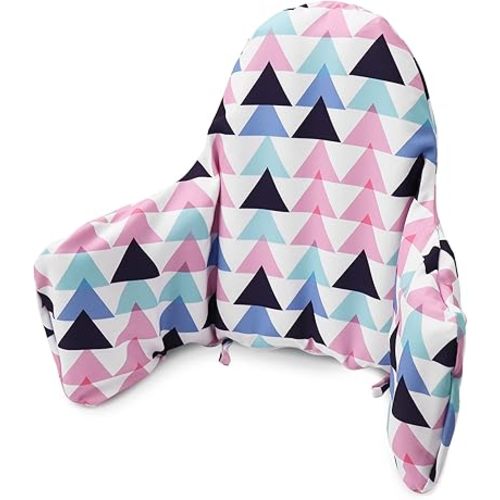 IKEA Antilop Highchair Cushion, Inflatable Cover Pad - More Comfortable Sitting (Colorful Triangle)