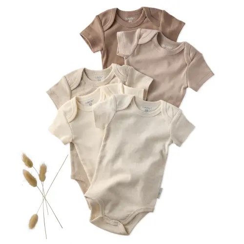 AVERY 5-Pack Short Sleeve Bodysuits 6-9 mo