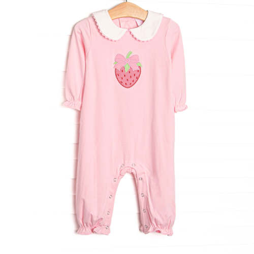 Berry Bows Applique Romper, Pink – Stitchy Fish