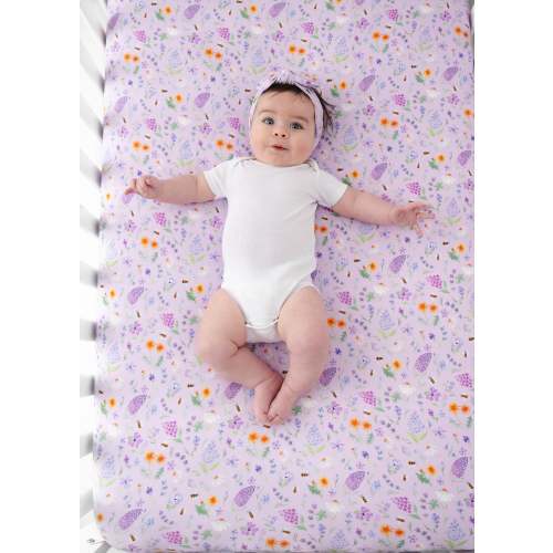 Gigi Floral Bamboo Crib Sheet – Little Crowns & Capes