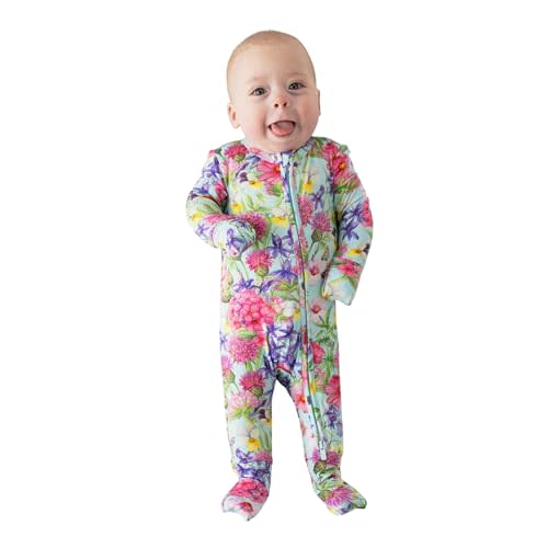 Posh Peanut Convertible Baby Sleepers - Girls Footless Baby Pajamas with 2 Way Zipper for Easy Diaper Changes