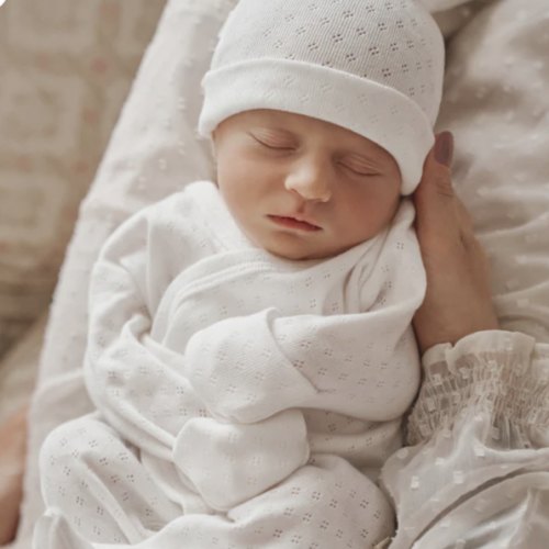 Organic Cotton Pointelle Layette 2 Pc Gift Set