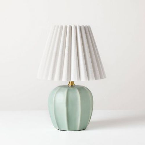 Ceramic Accent Table Lamp with Scallop Shade - Hearth & Hand™ with Magnolia