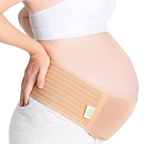 Pregnancy Belly Support Band - Belly Bands for Pregnant Women, Maternity Belly Band, Pregnancy Belt, Belly Support for Pregnancy Must Haves, Pregnancy Support Belt, Maternity Belt (Classic Ivory, XL)