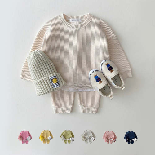 Boho Waffled Two Piece – The Boho Bebe - beige - 6-12 month
