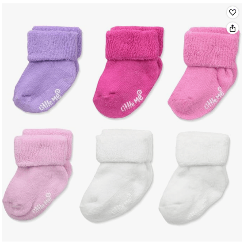 Little Me baby-girls 6 Pack Variety Socks