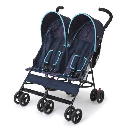 Lightweight Twin Baby Stroller, Delta Children LX Side by Side Double, Night Sky