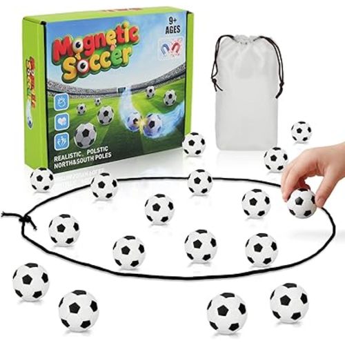 Soccer Magnetic Game with String & 20 Football-Shaped Stones