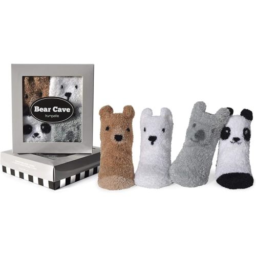 Trumpette Bear Cave 4pk Socks 0-12mo
