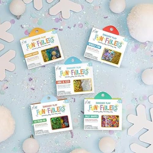 Glo Pals Fun Fillers Sensory Play Accessories Pack, Themed Accessories for Sensory Bins (Explore + Learn)