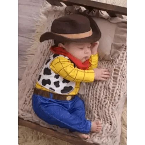 Newborn Baby Plaid Round Neck Long Sleeve Top, Cow Print Vest, Scarf And Pants Casual Daily Outfit Set Halloween Costumes-Outfits Suitable For Babies - TikTok Shop
