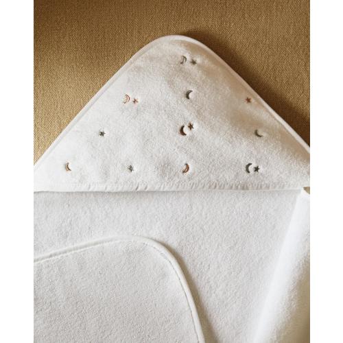 HOODED BABY TOWEL WITH STARS AND MOONS | Zara Home United States of America