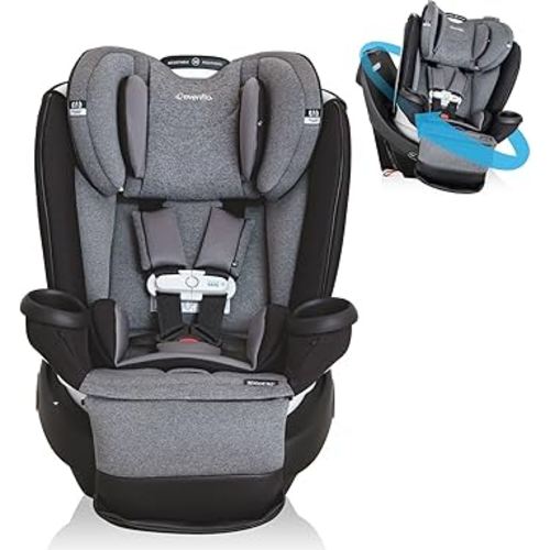 Evenflo Gold Revolve360 Extend All-in-One Rotational Car Seat with SensorSafe (Moonstone Gray)