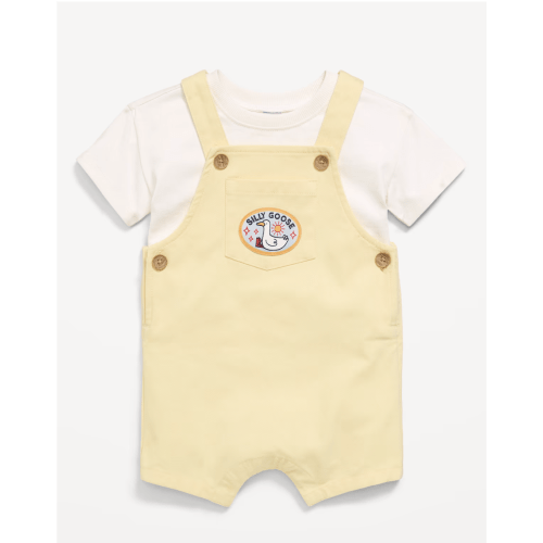 Short-Sleeve T-Shirt and Shortalls Set for Baby