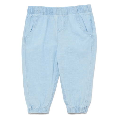 Wonder Nation Baby Girls Cotton Chambray Jogger Pants, Sizes Newborn-24M