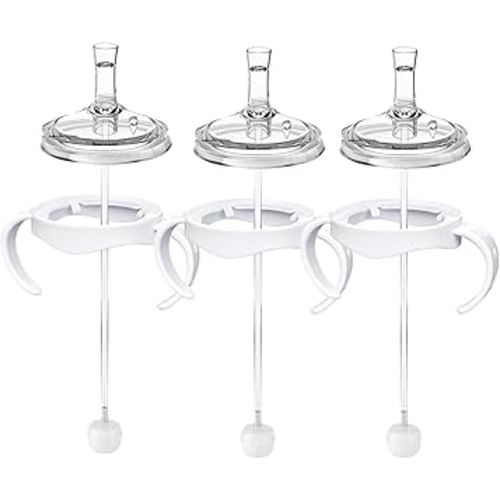 Amazon.com : Sippy Cup Conversion Kit for Philips Avent Natural Baby Bottles, Soft Straw top and Weighted Sippy Cup Transition Kit with Handles for Kids, Pack of 3 : Baby