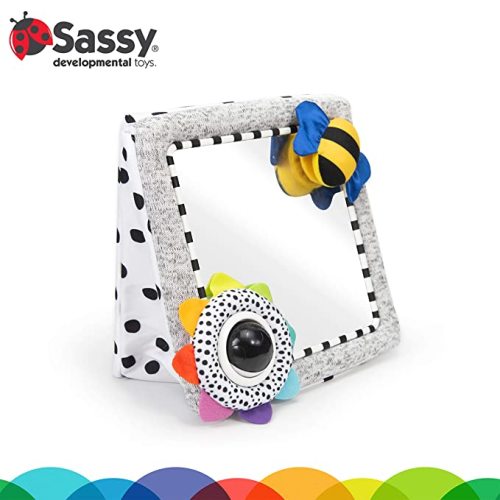 Sassy Tummy Time See Me Floor Mirror for Ages 0+ Months (80928) - White