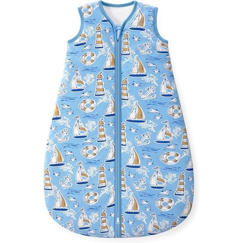 Yoofoss Baby Sleep Sack 0-6 Months, 1.5 Tog Baby Wearable Blanket with 2-Way Zipper, 100% Cotton Organic Fabric Winter Infant Sleeping Sack, Warm Soft Comfy
