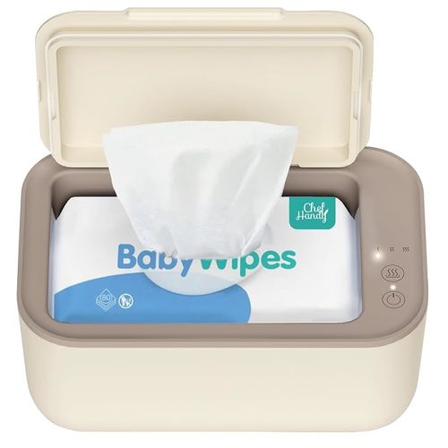 Chefhandy Baby Wipe Warmer & Wet Wipes Dispenser, 3-Mode Temperature Control, Large Capacity, Even Heating, Silent Operation for Babies & Adults, Yellow