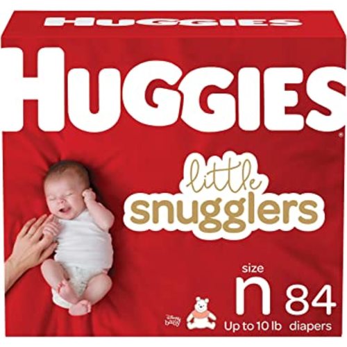 HUGGIES Newborn Diapers - HUGGIES Little Snugglers Disposable Baby Diapers, 84ct, Giga Pack