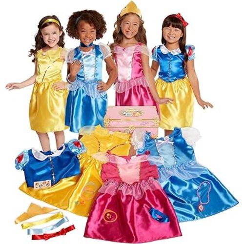 Disney Princess Dress Up Trunk Deluxe 21-Piece Costume Set