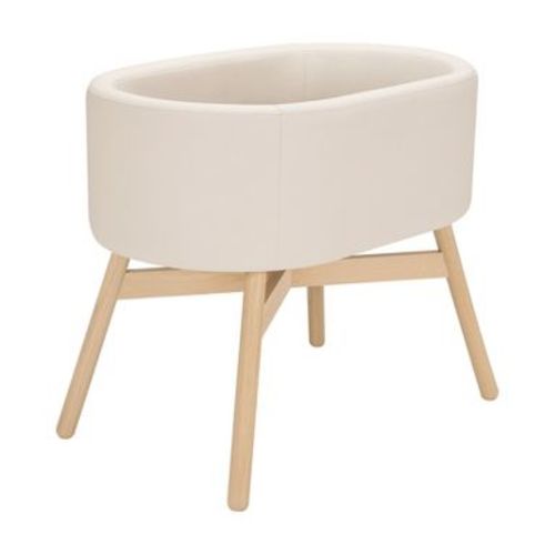 Babyletto x GATHRE Capsule Bassinet - Vegan Ivory Leather